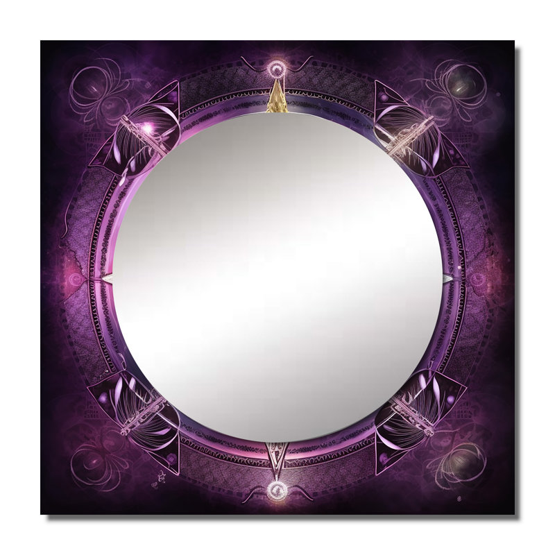 Letita - Miroir mural géométrique moderne pour chambre à coucher, 29 po x 29 po