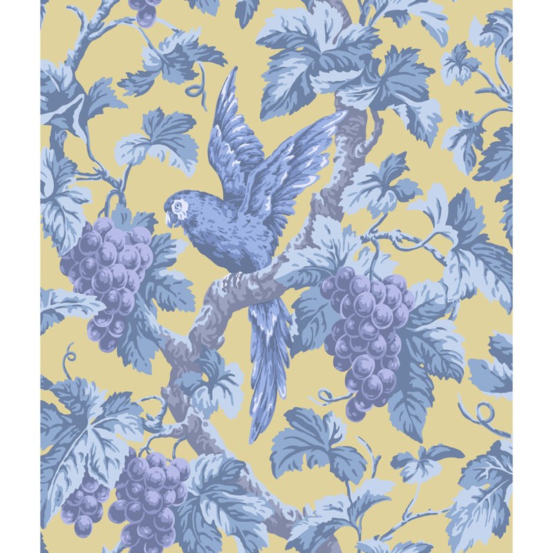 Pearwood Wallpaper Roll, Blue/Yellow
