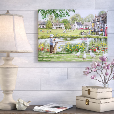 'Village Green' Print on Wrapped Canvas