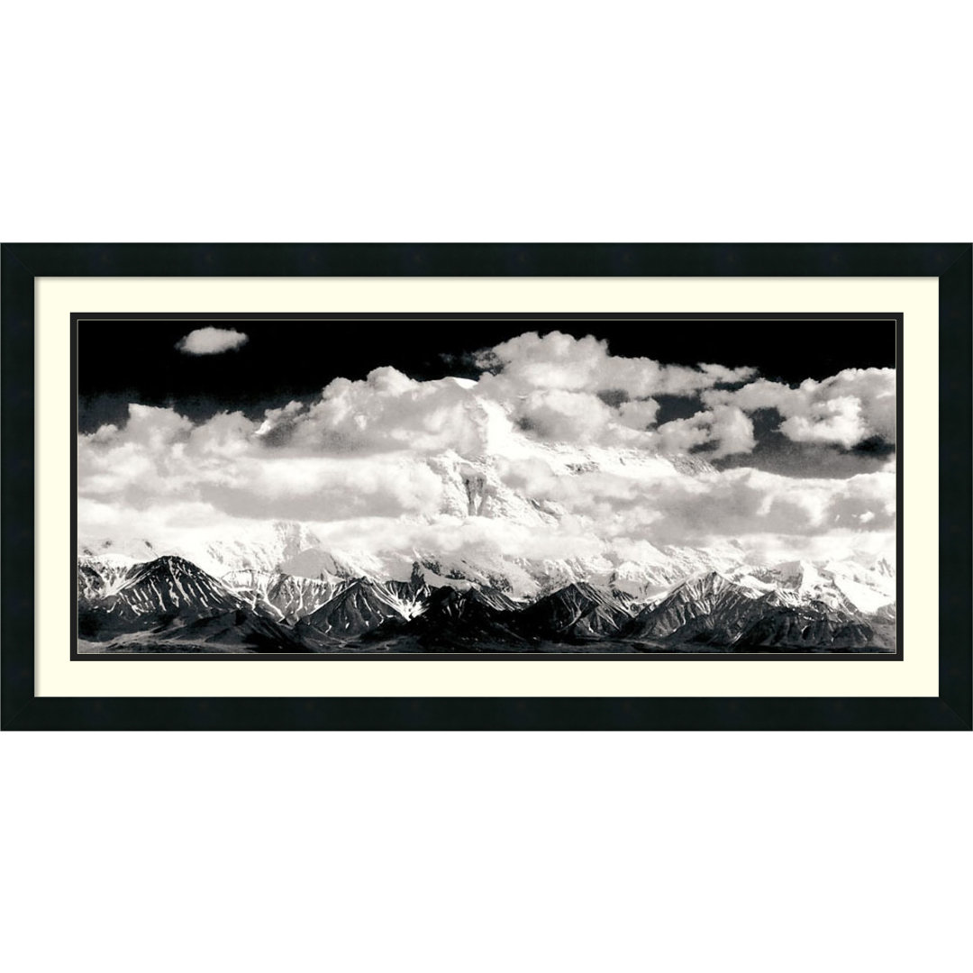 Mount McKinley Range, Denali National Park, Alaska by Ansel Adams - Picture Frame Photograph Print on Paper Vault W Artwork 