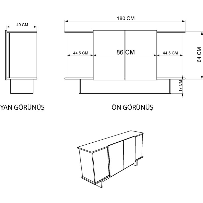 Elberfeld 180cm Console Table