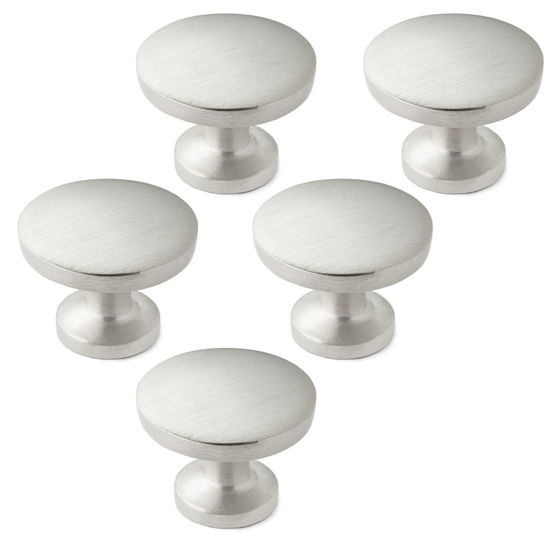 1-1/8" Diameter Round Knob Multipack, Satin Nickel