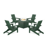 POLYWOOD by AllModern Foldable Outdoor Adirondack Chair With Table