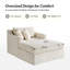 Chaise longue avec housse en velours côtelé 45 po Berte-226979376