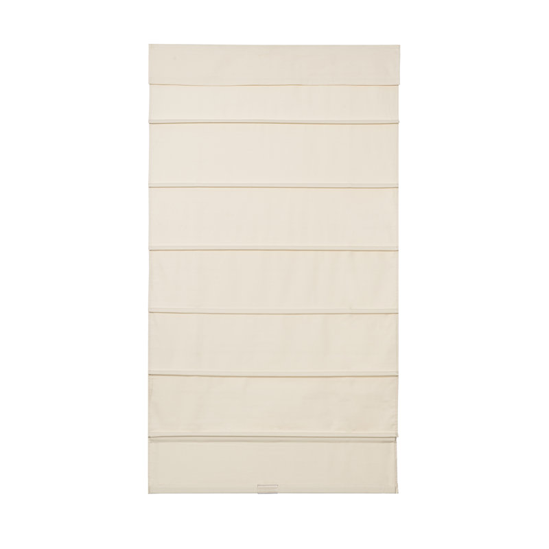 Store romain obscurcissant en coton, Crème, L 35 po x L 64 po