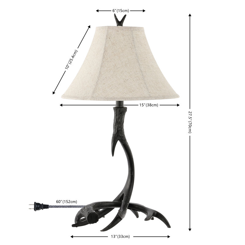 Kari Resin Table Lamp, Black