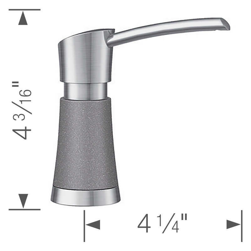 Artona Soap Dispenser, Metallic Gray