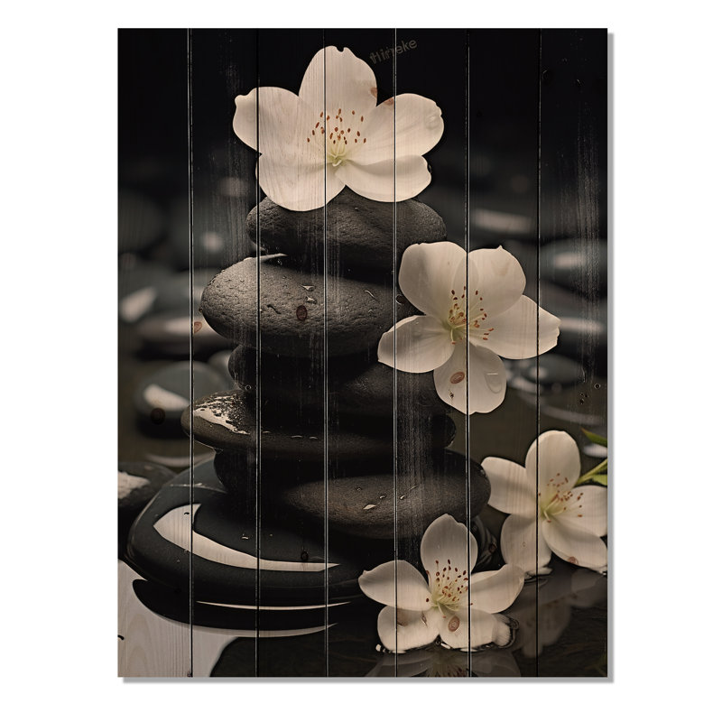 Delapaz - Impression spirituelle sur bois de pin naturel, H 32 po x l 24 po