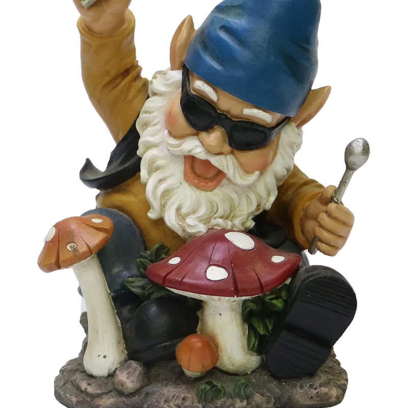Figurine gnome en résine peinte à la main - Cadeau de maison et de bureau serein pour les amoureux de la nature