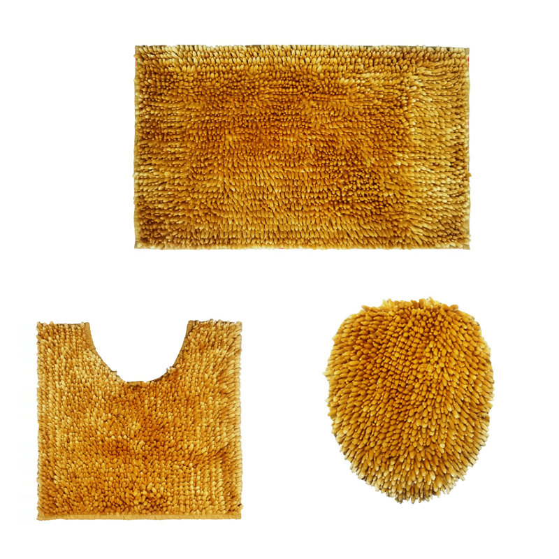 Lokshin piece Bath Rug Set, Gold