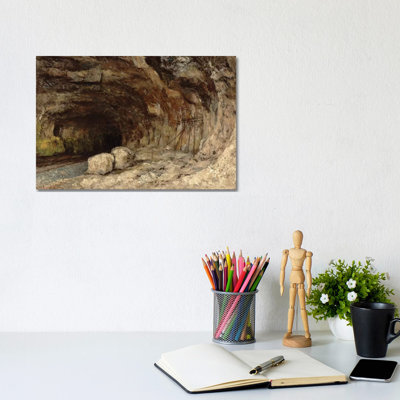 Grotto Of Sarrazine Near Nans-Sous-Sainte-Anne, C by Gustave Courbet - Wrapped Canvas Print