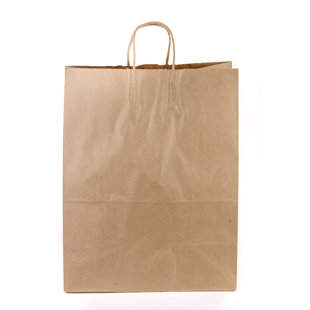 MT Products 12lb Strong and Durable White Paper Bag - 50 Pieces