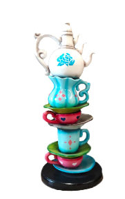 Mychele Small Stacked Teapot Table Top Statue