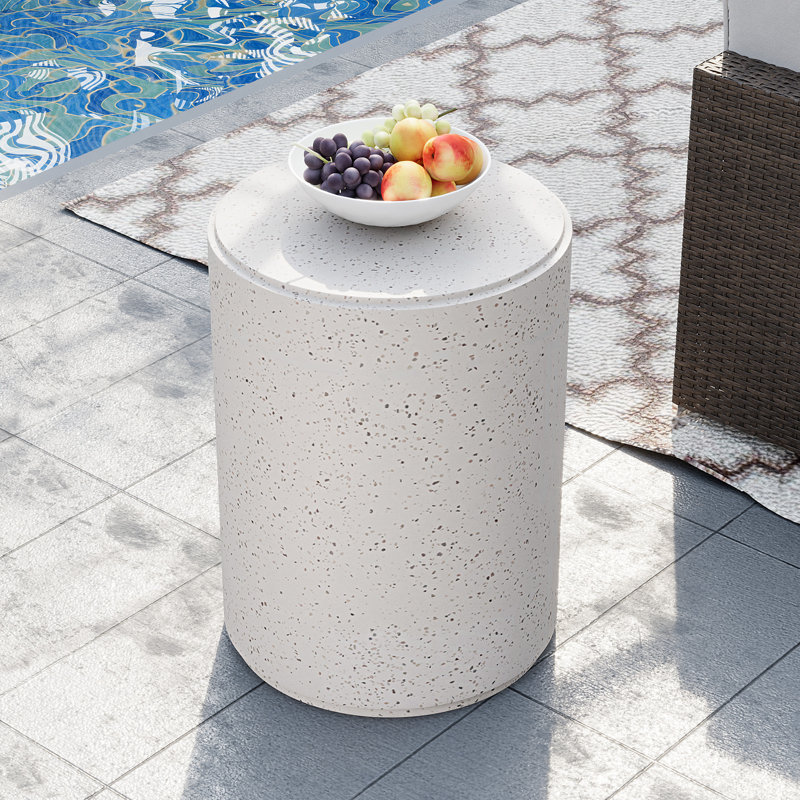 Table d'appoint d'extérieur, 2, Blanc