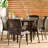Aonna 6 - Person Wicker Patio Dining Set with Rectangular Table
