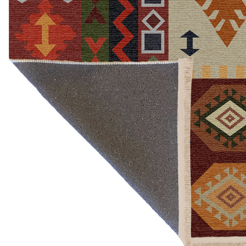 Tapis brun / brun intérieur / extérieur en polypropylène tissé à la machine Korianne, Tapis de couloir 2 pi 8 po x 7 pi 11 po