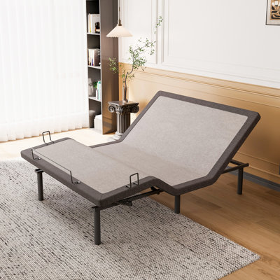 Grand cadre de lit réglable avec télécommande sans fil et massage, inclinaison de la tête et du pied, ports USB et de type C des deux côtés, zéro gravité, éclairage sous le lit, assemblage facile en 5 minutes