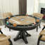 Rylie 50" Round 8 - Player Foldable Poker Table with Chairs-98415530