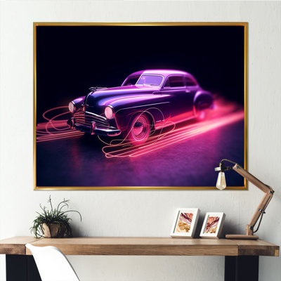 " Neon Light American Muscle Car "