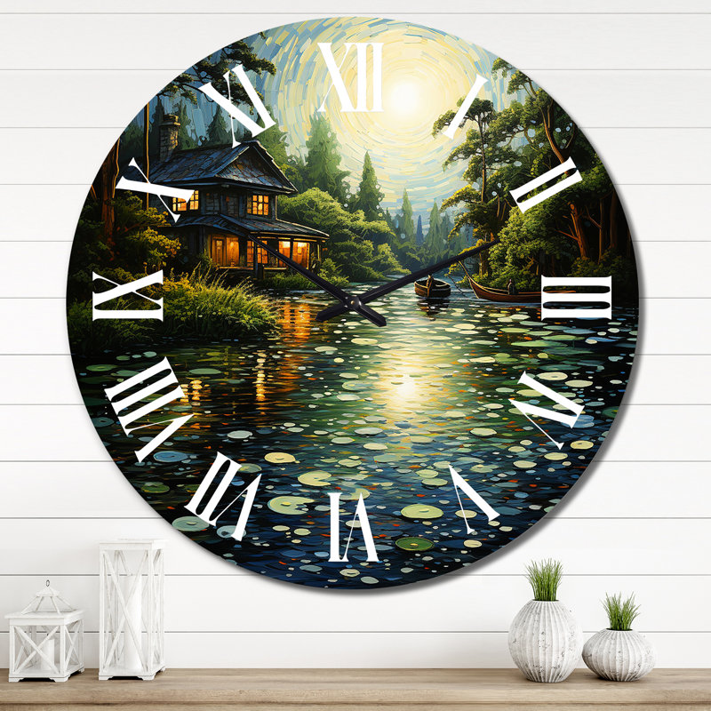 Horloge murale en métal Junien, Très grand