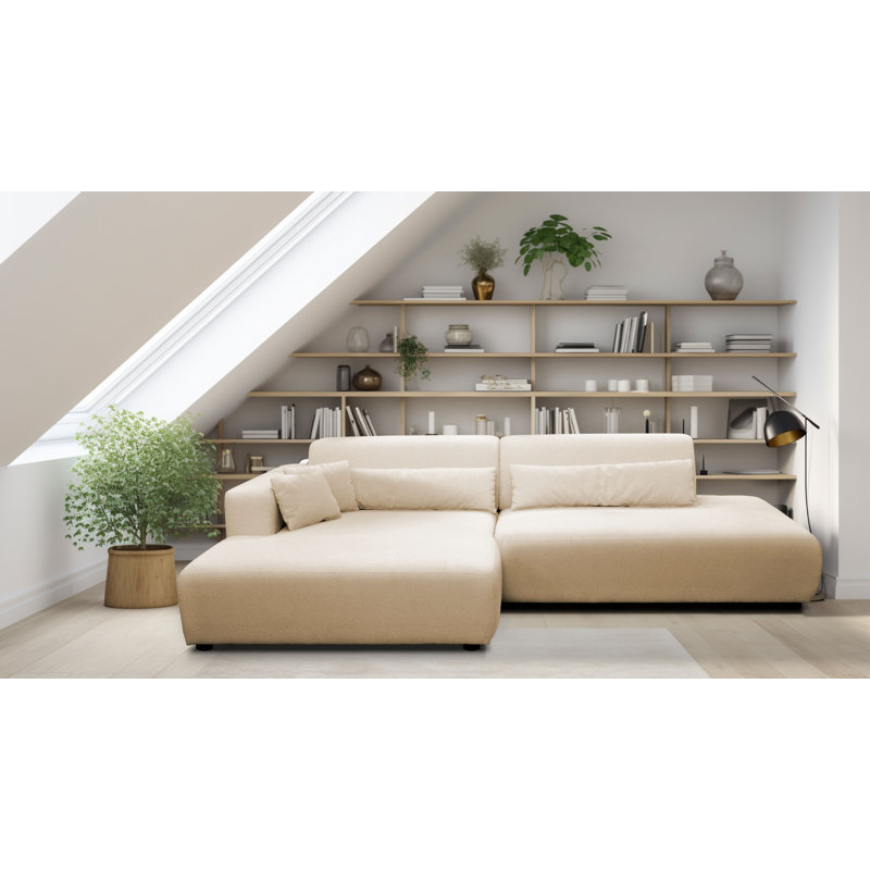 5 Seater Corner Sofa , Tan, Right Hand Facing