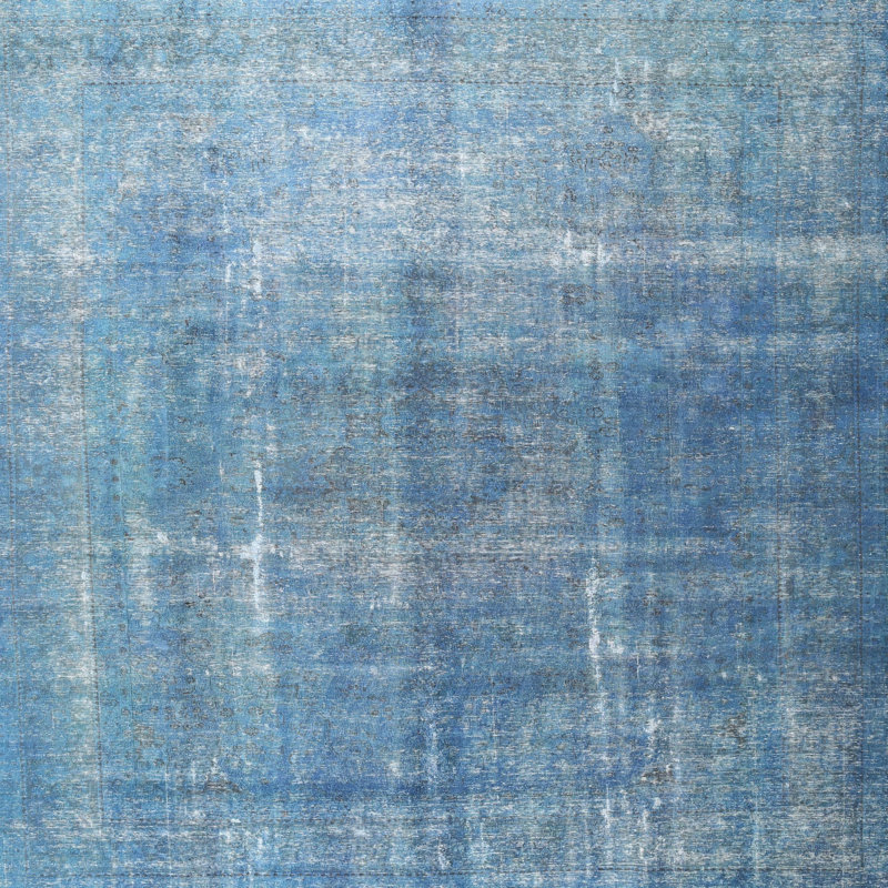 Tapis décoratif bleu cadmar, Carré 7 pi