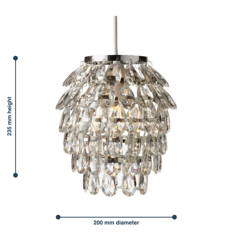 Maisy 23.5 cm H Novelty Pendant Shade ( Uno ) in Clear