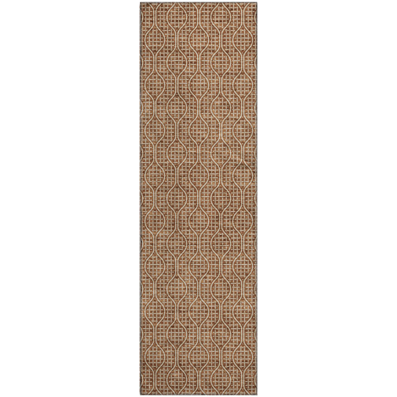 Tapis paprika de qualité supérieure lavable à la machine Prisco, Tapis de couloir 2 pi 3 po x 7 pi 6 po