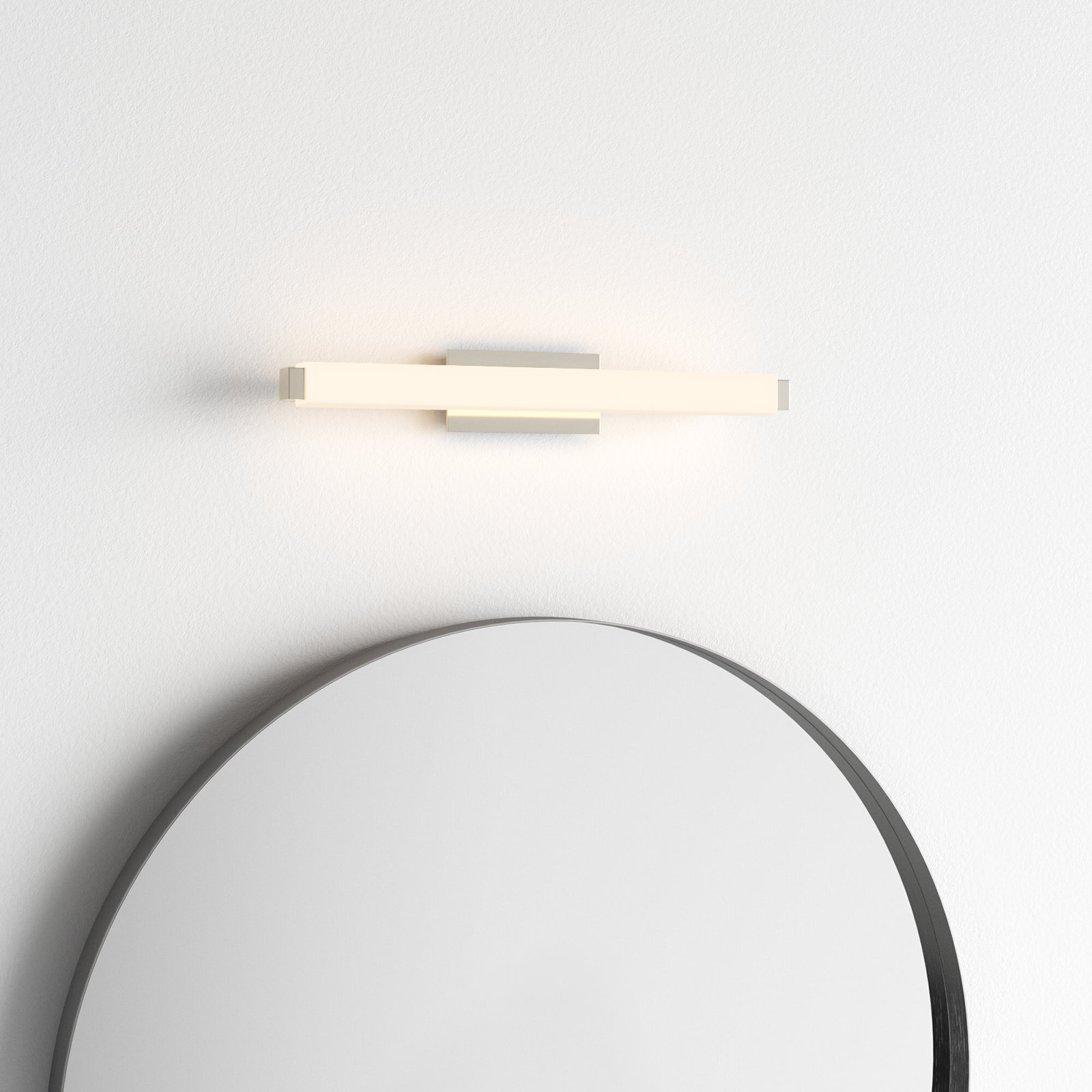 Erby Single Light Dimmable LED Flush Mounted Sconce, Brushed Nickel, 2700K, 3" H x 19.75" W x 3.38" D