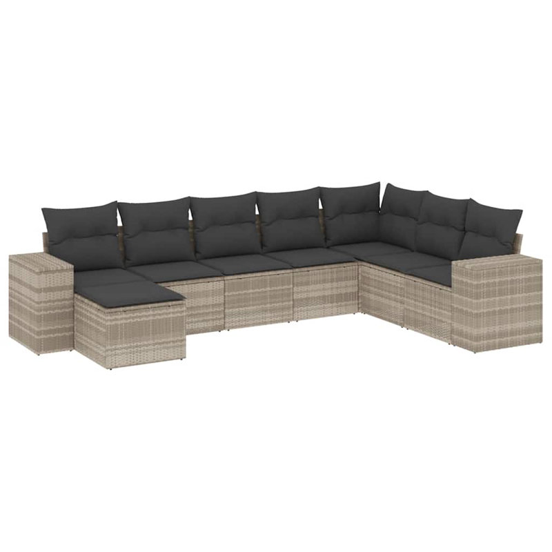  Garden Sofa Set Light Grey