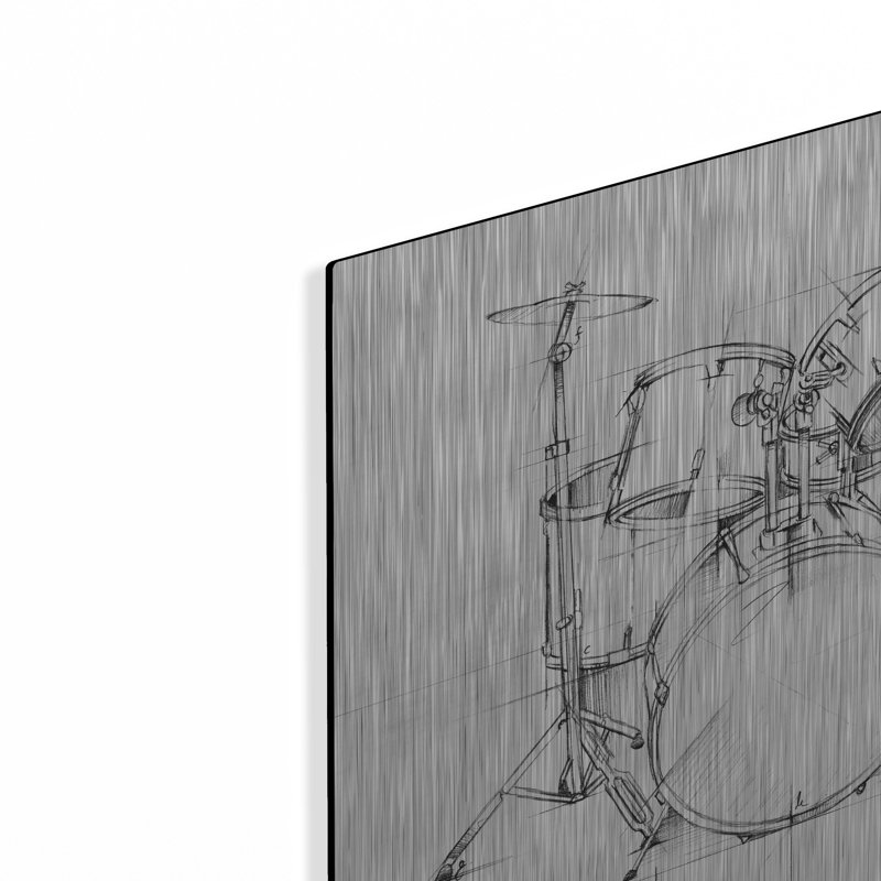«Drum Sketch» par Ethan Harper, H 12 po x l 12 po