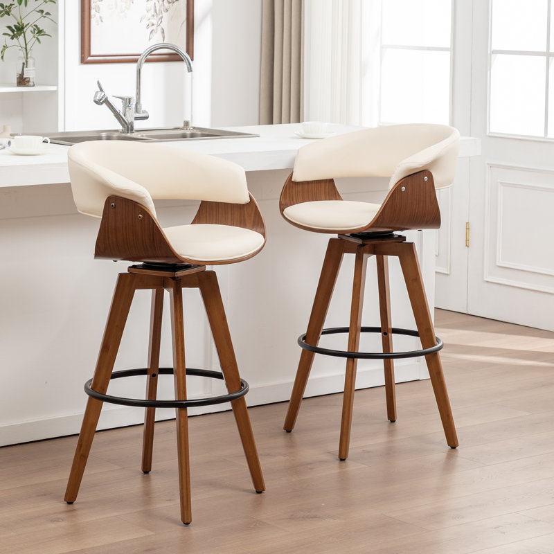Tabouret de comptoir pivotant 26 po Joeanne, Beige