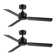 Korryn 48'' Black 3-Blade Indoor/Covered Outdoor Lightless Ceiling Fan with Remote Control