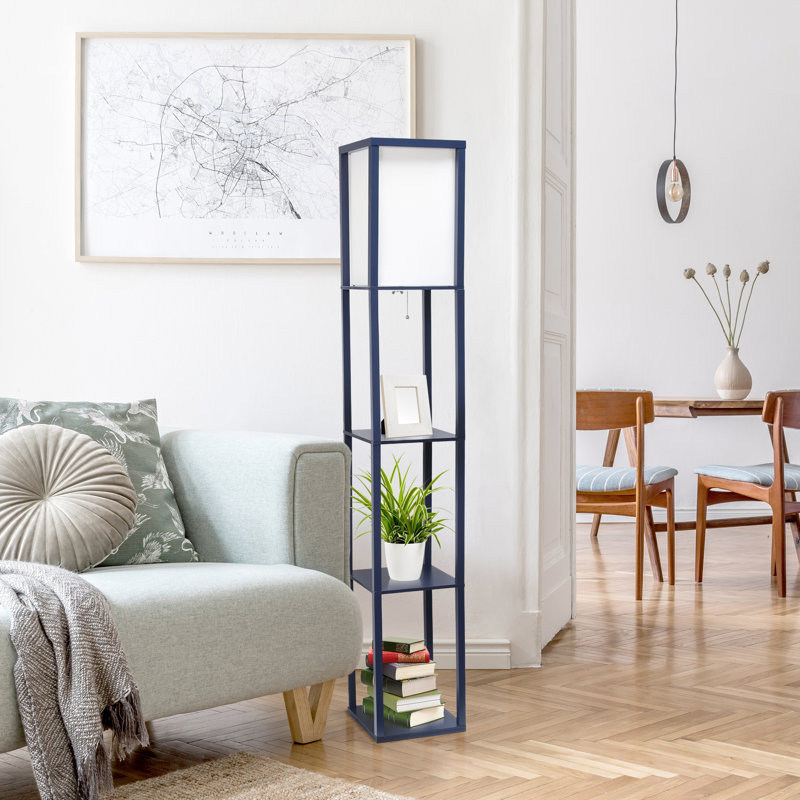 Abeyta 62.5'' Column Floor Lamp, Light Pink, No