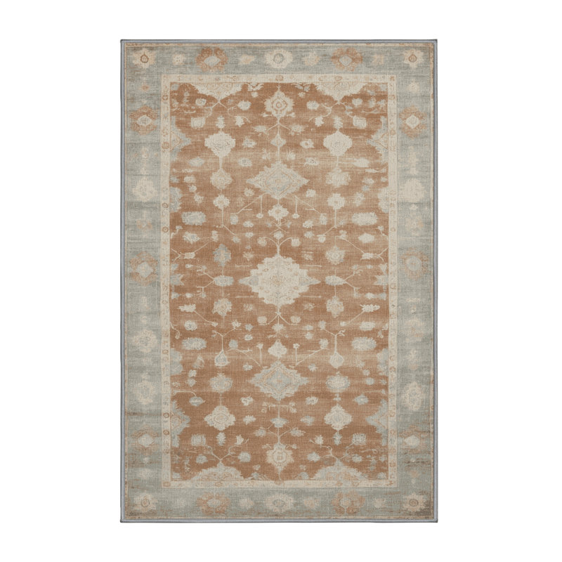 Tapis gris lavable à la machine, Rectangle de 5 pi x 8 pi