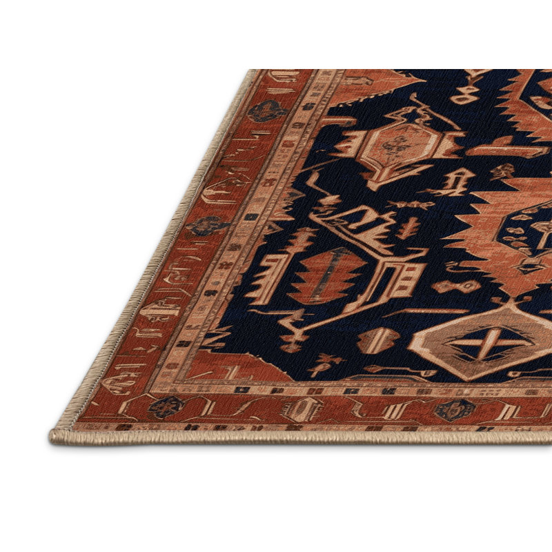 Tapis brun lavable à la machine, Rectangulaire 8 pi x 10 pi