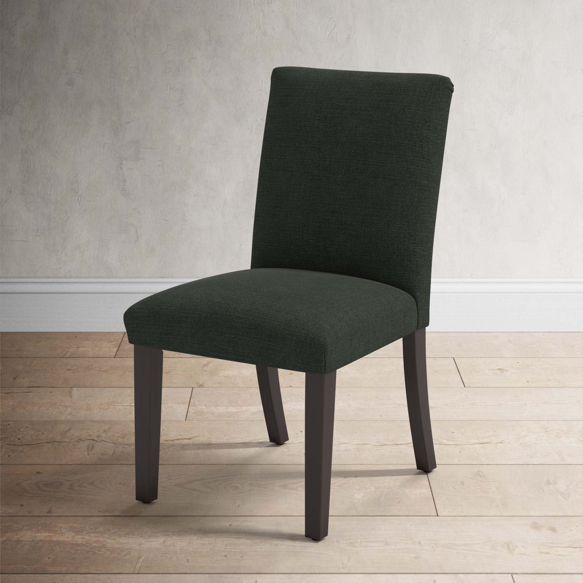 Benson Upholstered Side Chair, Classic Black Linen