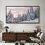 Hiver, neige, couvert, pin, forêt, paysage, très grand, impression sur toile encadrée-111568147-95016648