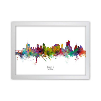Tulsa Oklahoma Skyline by Michael Tompsett - Print