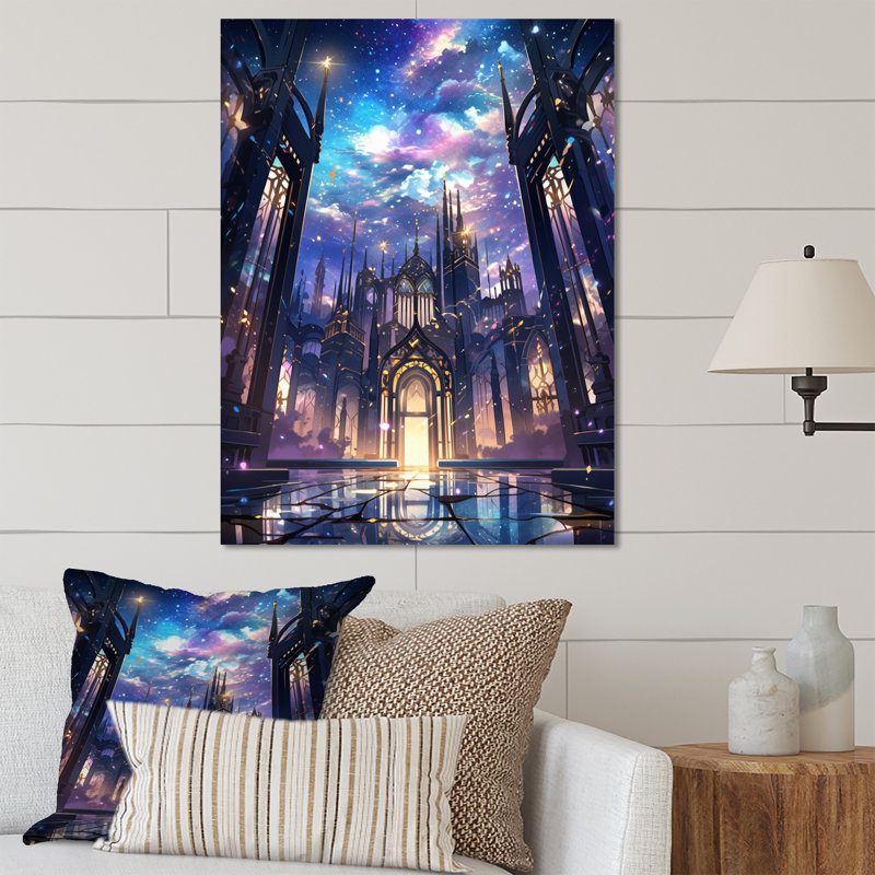 Château royal, impression d'art mural en métal, H 32 po x l 16 po x P 1 po