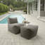 Pouf extérieur - Bois flotté et sable-13430971