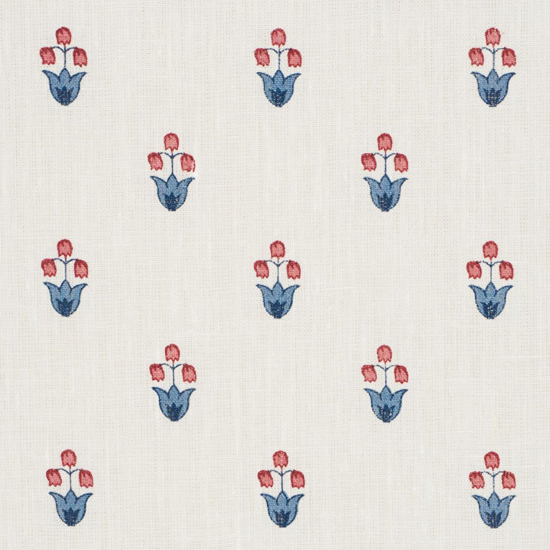 Tissu en similicuir 100% lin Moira Performance, Bleu