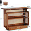 47.24 Inches Farmhouse Caramel Brown Rattan Home Bar Unit (Not Include Stools)