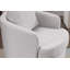 Fauteuil d'appoint pivotant en tissu de lin-1215251677