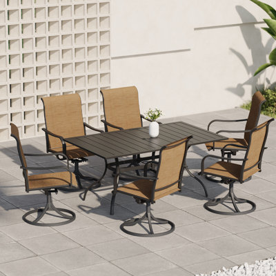 Callaghn Rectangular 6 - Person 63" Long Dining Set
