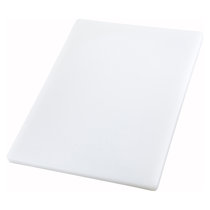 Sure Grip White Plastic Cutting Board - Non-Slip, Measurement Markers,  Carrying Handle - 18 x 24 - 1 count box