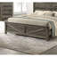 Lit rustique 1Pc, tête de lit à conception unique, meubles de chambre à coucher en bois simples, détails en métal-1776586871