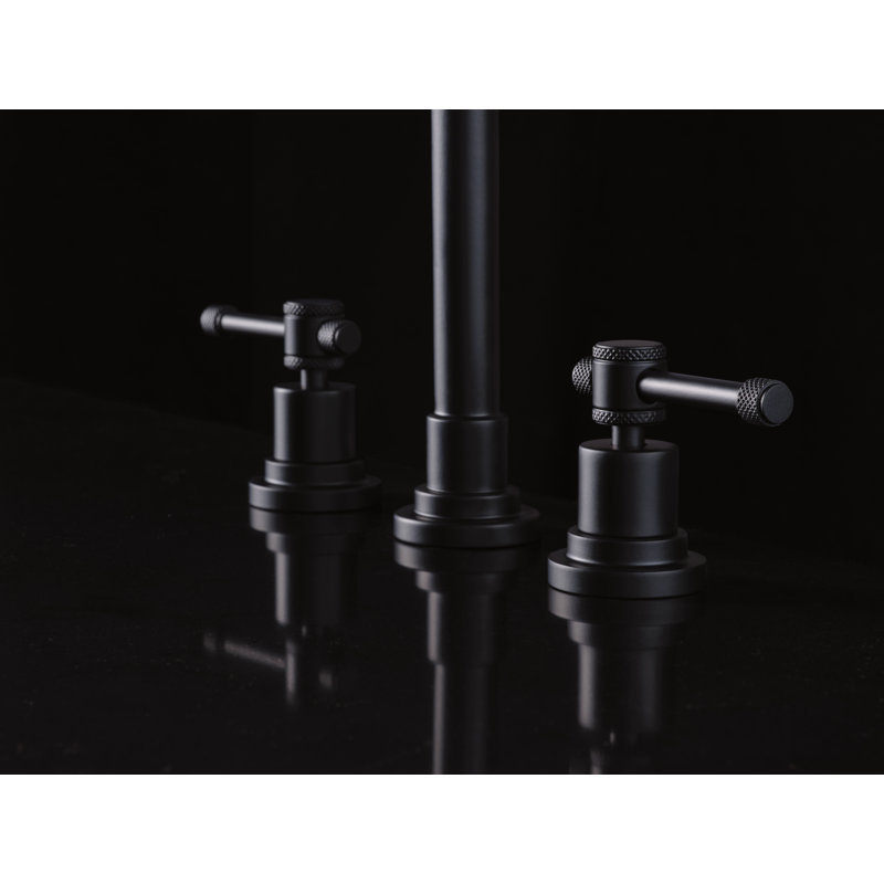 Campo Widespread Bathroom Faucet with C-Spout, Matte Black