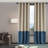 Color-Block Blackout Window Curtain, Single Panel Polyester Blackout Sliding Panel-73911483-73911482