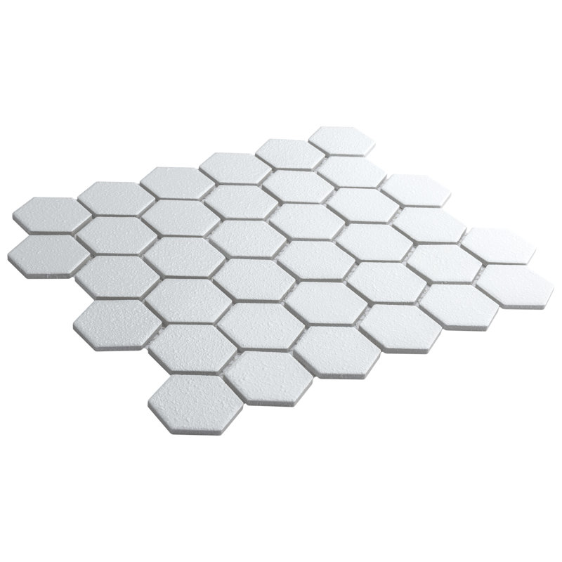 Hudson Due 2" X 2" Hex Porcelain Mosaic Floor And Wall Tile